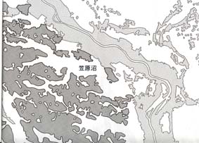 笠原沼周辺の土地条件図の画像