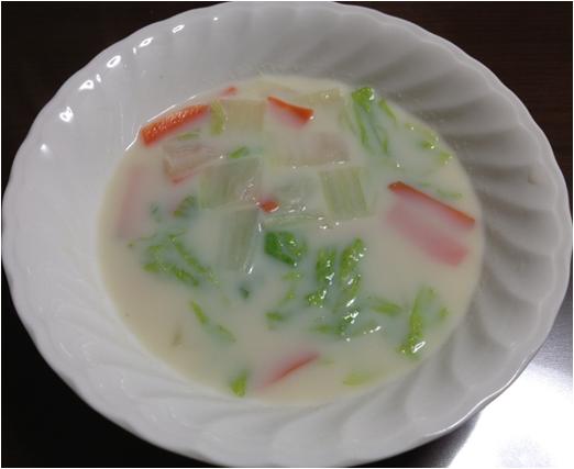 スープ 白菜 豆乳