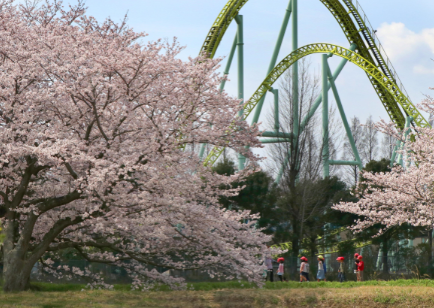 満開の桜と東武動物公園