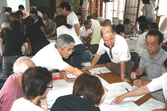 図上訓練話し合い風景の写真