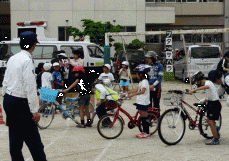 自転車安全教室の写真