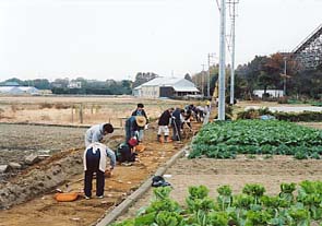 鋤簾がけのようす