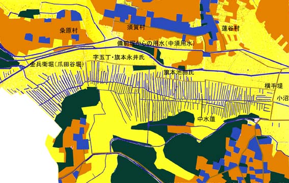 笠原沼新田付近地籍図の画像