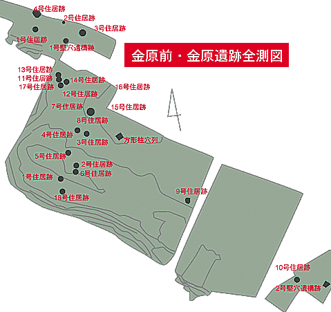 金原前・金原遺跡全測図