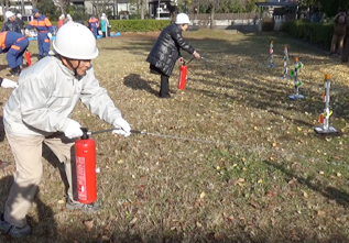 放水訓練の様子