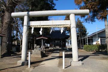 現在の西粂原鷲宮神社の写真