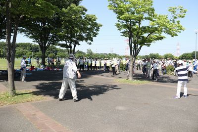 ラジオ体操の様子