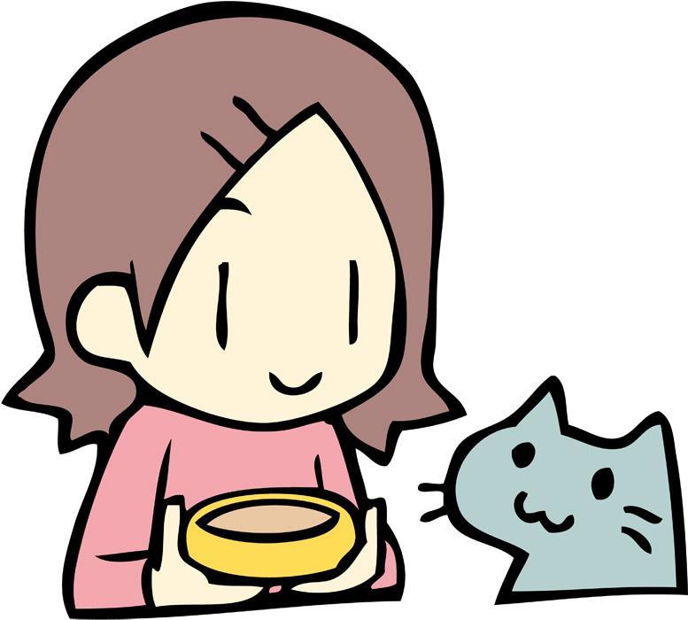 ねこちゃん、ごはんですよ