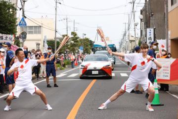 第2区間・第3区間トーチキスの様子