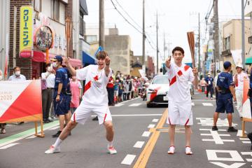 第3区間・第4区間トーチキスの様子