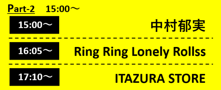 第2部のタイムスケジュール