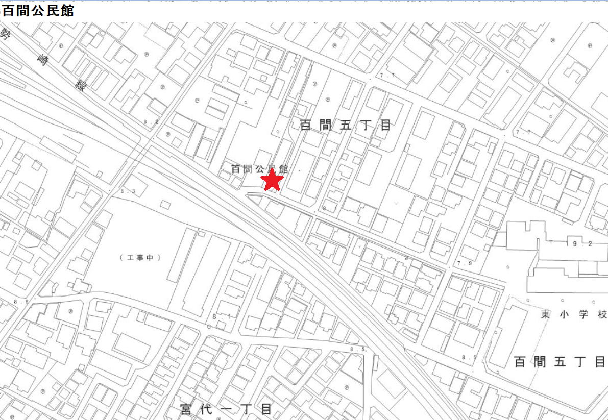 百間公民館位置図
