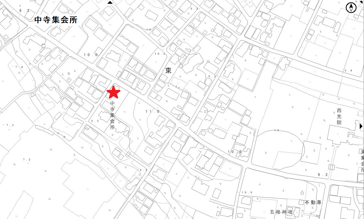 中寺集会所位置図