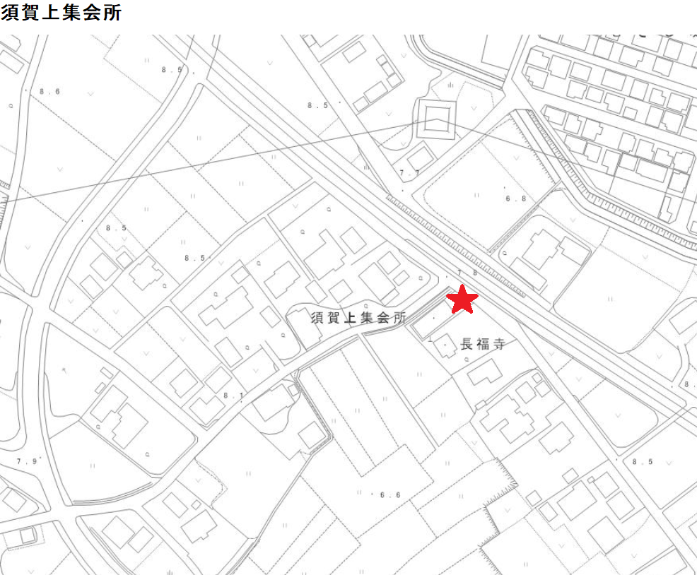 須賀上集会所位置図