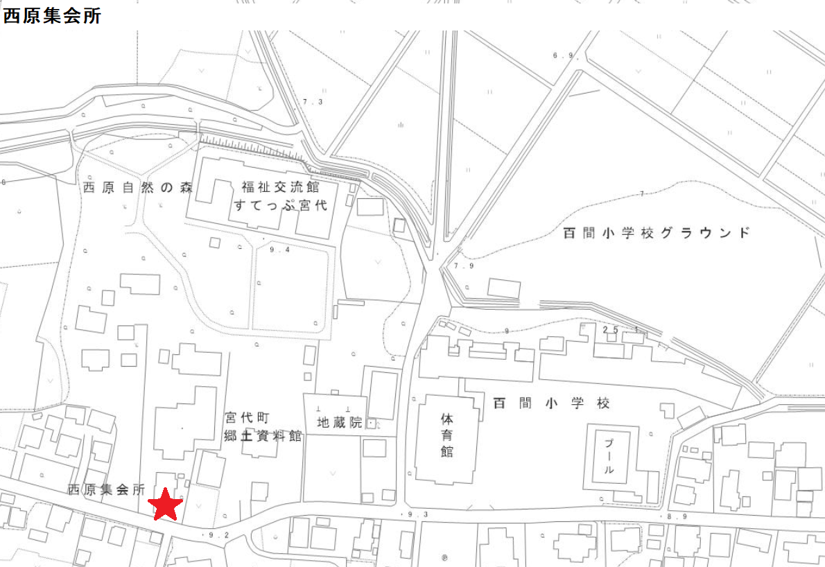 西原集会所位置図