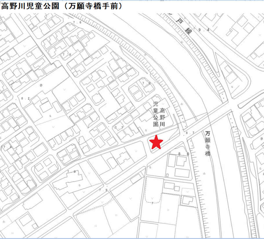 高野川児童公園位置図