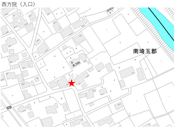 西方院（入口付近）マップ
