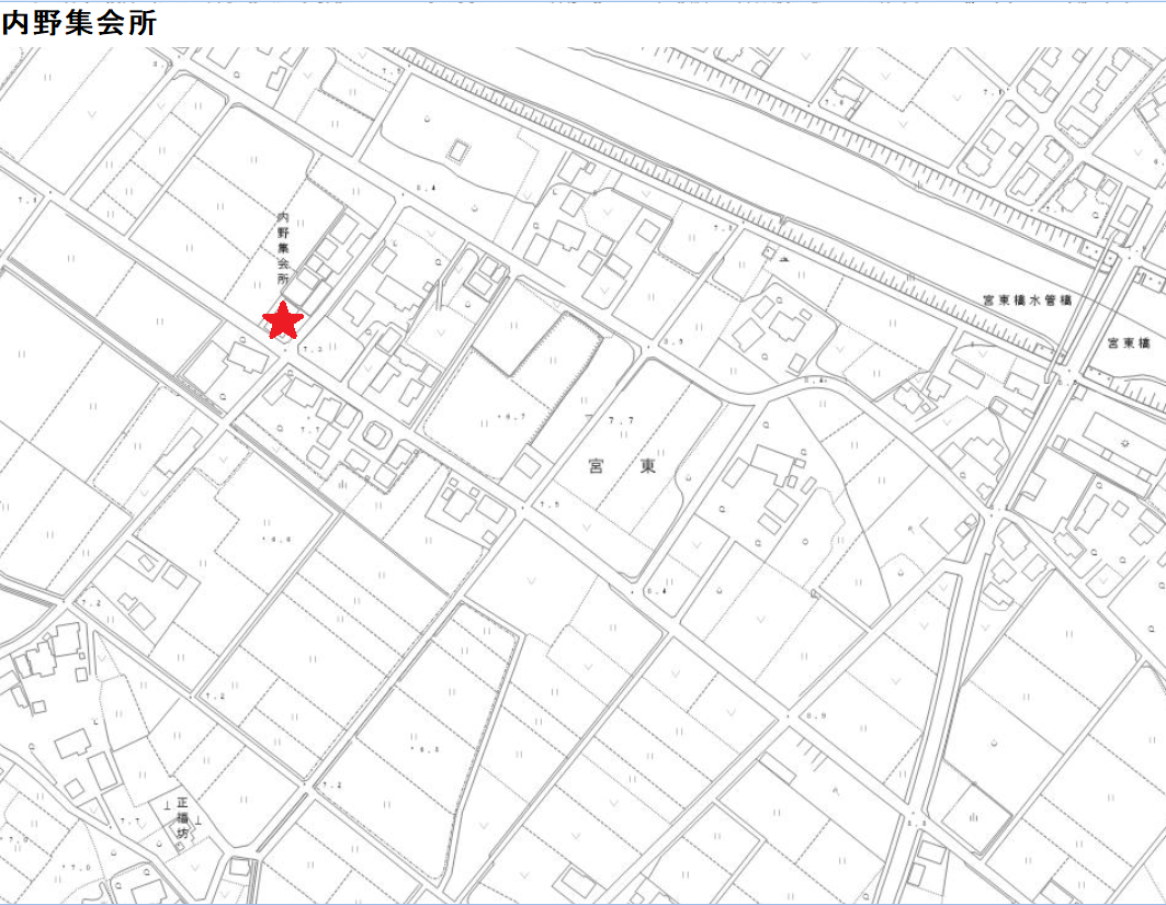 内野集会所位置図