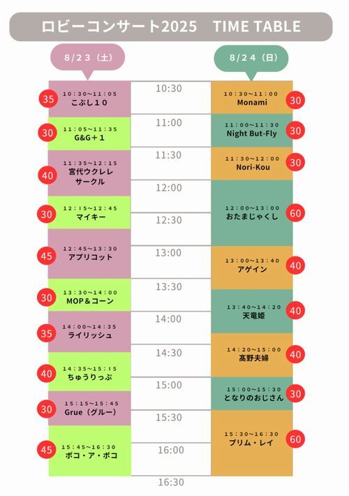 タイムテーブル