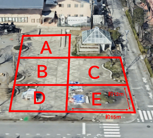スキップ広場エリア図について