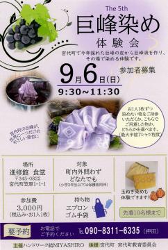巨峰染め体験会のチラシ