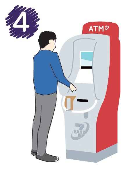 セブン銀行ATMで出金できます