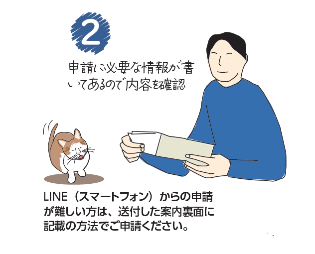 申請方法などの案内を確認してください