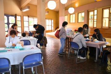 みやしろ芸術祭2025アート体験ワークショップの様子